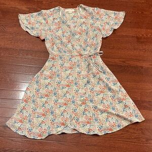 Floral Kids Dress with Belt